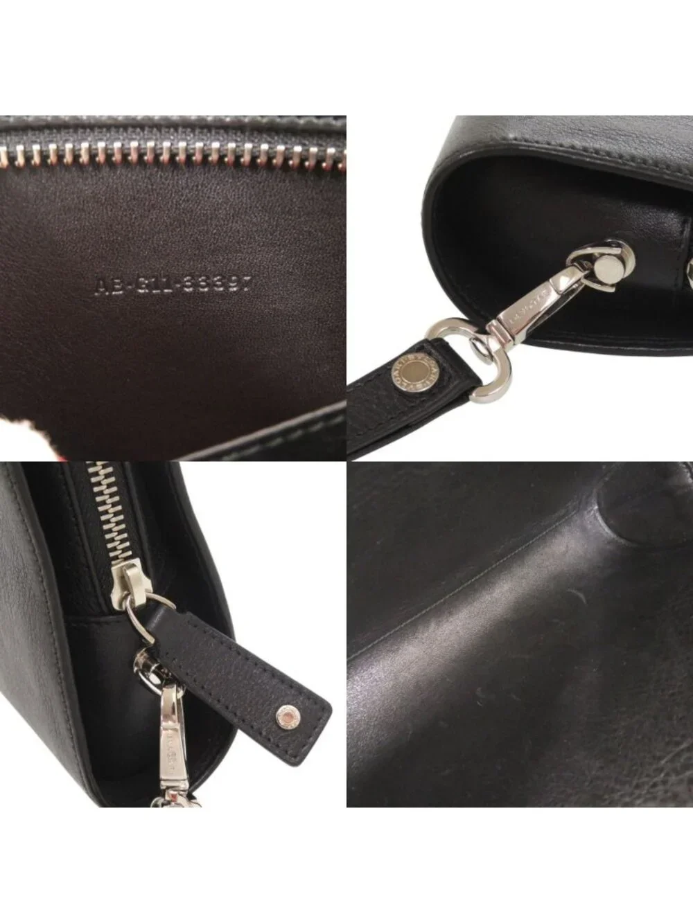 Bvlgari Logo Leather Black Clutch